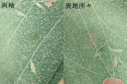 平和屋着物＊夏物 小紋 絽 草花文 洗える着物 AABE4785jd