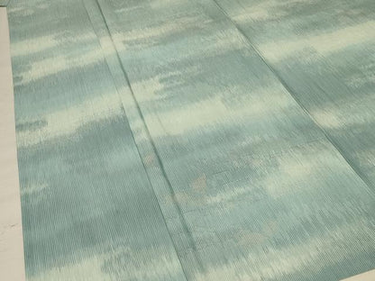 平和屋着物＊夏物 小紋 紗 流水舞葉文 正絹 逸品 AABE4788jd