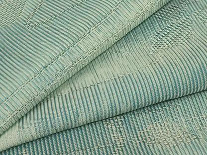 平和屋着物＊夏物 小紋 紗 流水舞葉文 正絹 逸品 AABE4788jd