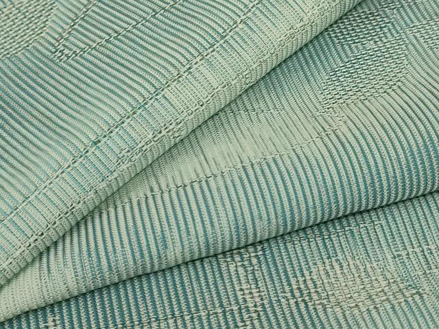 平和屋着物＊夏物 小紋 紗 流水舞葉文 正絹 逸品 AABE4788jd
