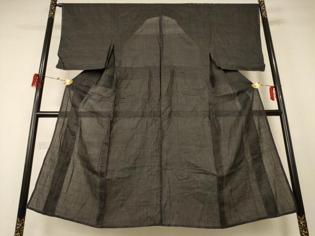 平和屋着物＊夏物 男性 石川県指定無形文化財 能登上布 本麻手織上布 110亀甲 総詰め 麻 逸品 AABE4789jd