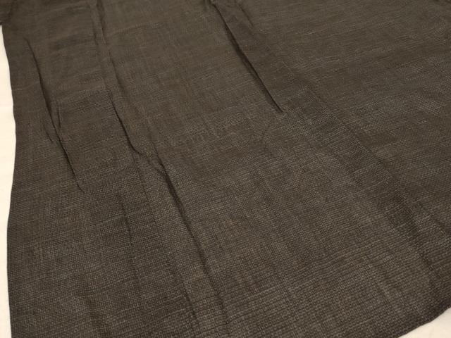 平和屋着物＊夏物 男性 石川県指定無形文化財 能登上布 本麻手織上布 110亀甲 総詰め 麻 逸品 AABE4789jd