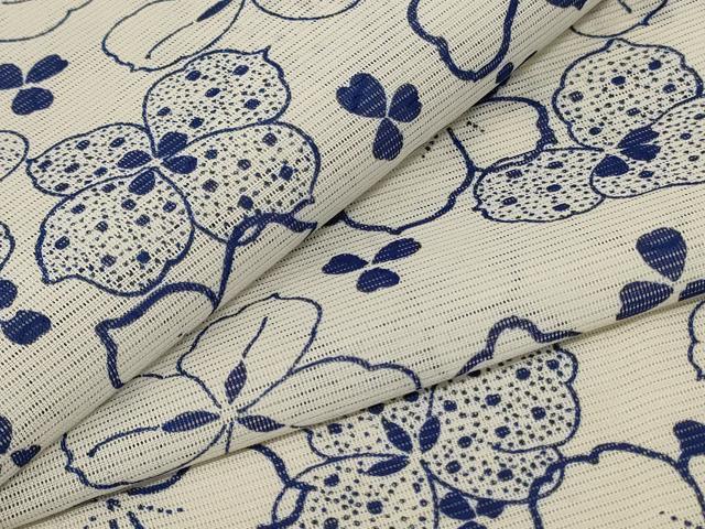 平和屋着物＊夏物 小紋 絽 花づくし 洗える着物 AABE4791jd