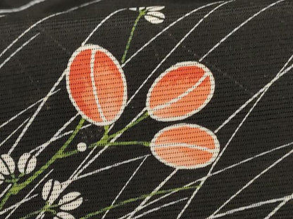 平和屋着物＊夏物 小紋 絽 萩文 洗える着物 AABE4794jd