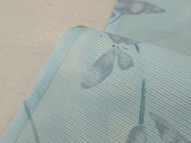 平和屋着物＊夏物 小紋 絽 舞蝶文 洗える着物 AABE4795jd