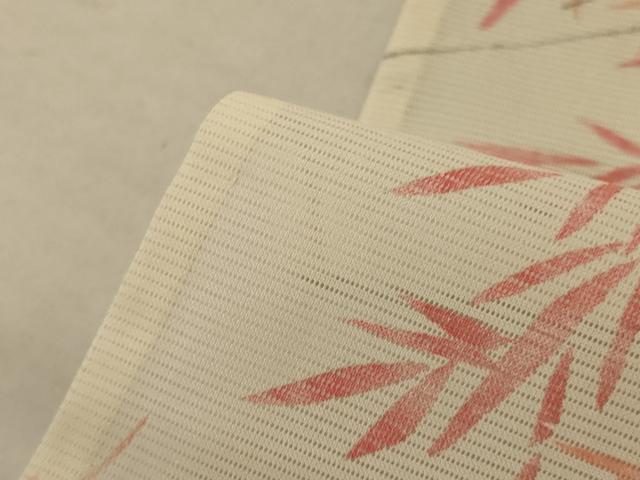 平和屋着物＊夏物 小紋 絽 枝葉文 洗える着物 AABE4799jd
