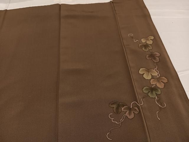 平和屋着物●訪問着　草花文　金彩　正絹　逸品　AABE4822ph