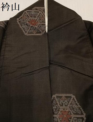 平和屋着物●本場大島紬　亀甲花文　正絹　逸品　AABE4826ph