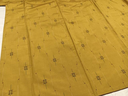 平和屋着物●上質な紬　琉球絣文様　正絹　逸品　AABE4829ph