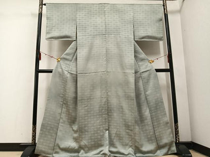 平和屋着物●上質な色無地 花地紋 蕎麦切色 正絹 逸品 AABE4832ph