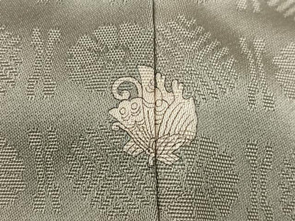 平和屋着物●上質な色無地 花地紋 蕎麦切色 正絹 逸品 AABE4832ph