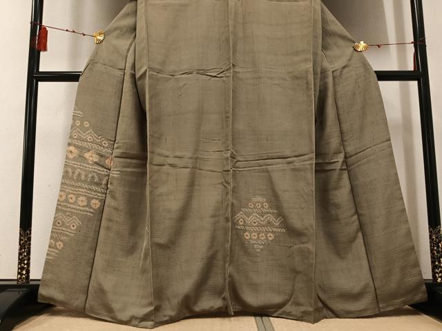 平和屋着物●訪問着　絞り　花　正絹　逸品　AABE4866ph