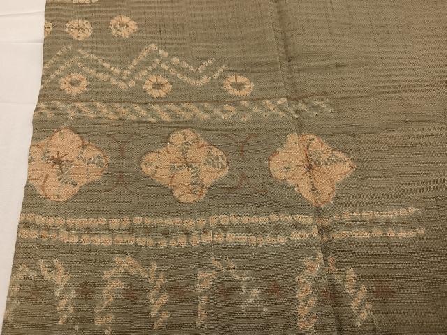 平和屋着物●訪問着　絞り　花　正絹　逸品　AABE4866ph