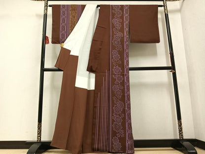 平和屋着物●訪問着 花間道 金彩 正絹 逸品 AABE4871ph