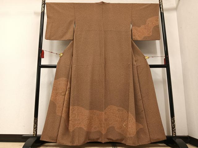 平和屋着物●訪問着　草花文　金彩　正絹　逸品　AABE4875ph