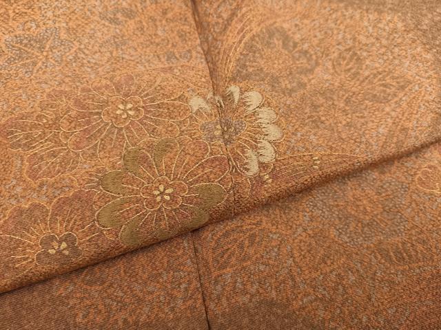 平和屋着物●訪問着　草花文　金彩　正絹　逸品　AABE4875ph
