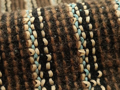平和屋着物▼和装小物　ショール2点セット　リボンヤーン　裂き織り　ストール　防寒　逸品　AABE4906ay