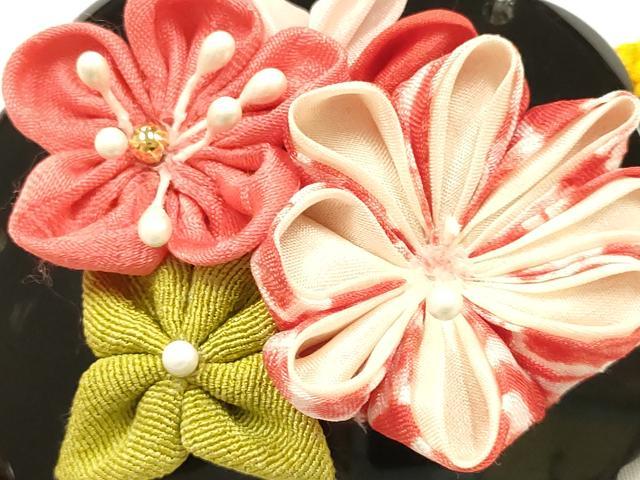 平和屋着物●和装小物 振袖用帯締め 装飾 つまみ細工 小田巻 金糸 逸品 AABE4910ay