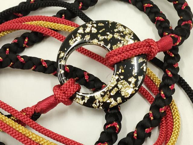 平和屋着物●和装小物　振袖用帯締め　装飾　金糸　切り房・撚り房　逸品　AABE4972ay