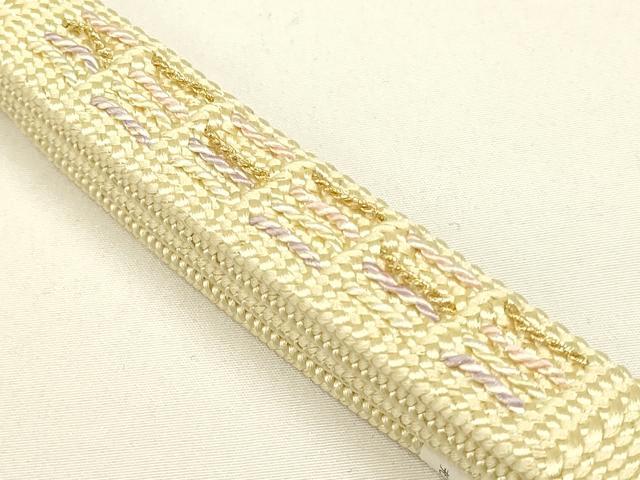 平和屋着物●伊賀組紐 前沢工房 帯締め 金糸 撚り房 正絹 逸品 未使用 AABE4974ay