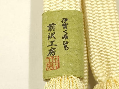 平和屋着物●伊賀組紐 前沢工房 帯締め 金糸 撚り房 正絹 逸品 未使用 AABE4974ay