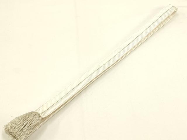 平和屋着物●創業280年 誉田屋源兵衛　和装小物　帯締め　笹浪組　伝統工芸士:廣澤白鳳　日光東照宮純白金糸　逸品　AABE4977ay