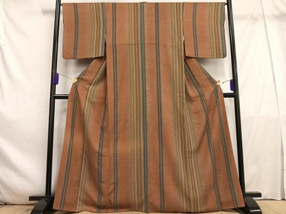 平和屋着物■上質な小紋　間道　正絹　逸品　AABE5002oa