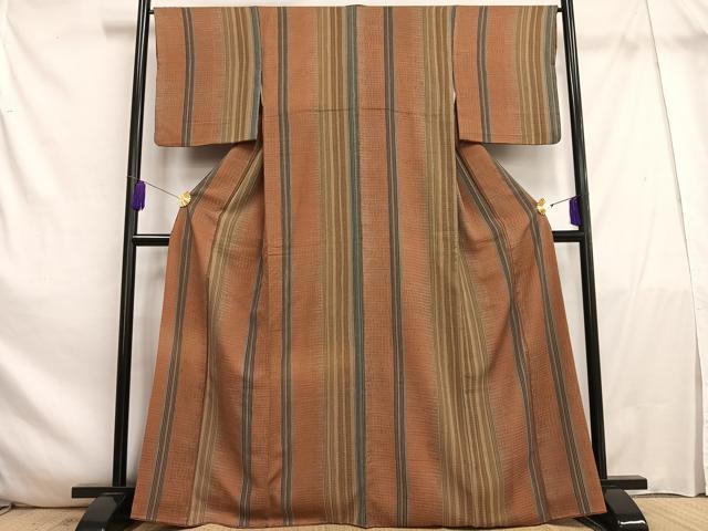 平和屋着物■上質な小紋　間道　正絹　逸品　AABE5002oa