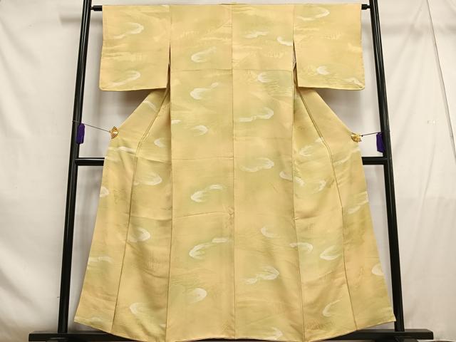 平和屋着物■上質な小紋 渡橋風景文 地紋起こし 暈し染め 正絹 逸品 AABE5011oa