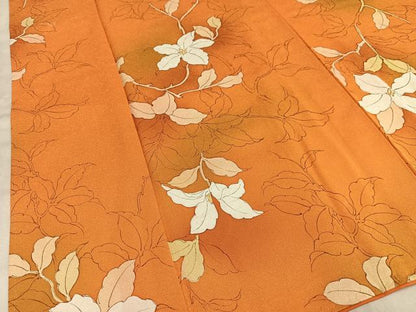 平和屋着物■上質な小紋　枝花文　暈し染め　正絹　逸品　AABE5055oa
