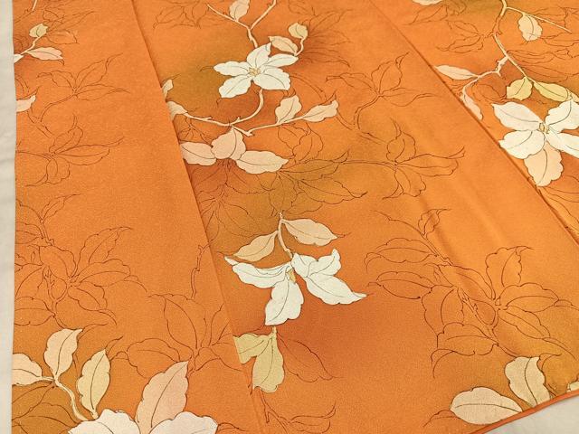 平和屋着物■上質な小紋　枝花文　暈し染め　正絹　逸品　AABE5055oa