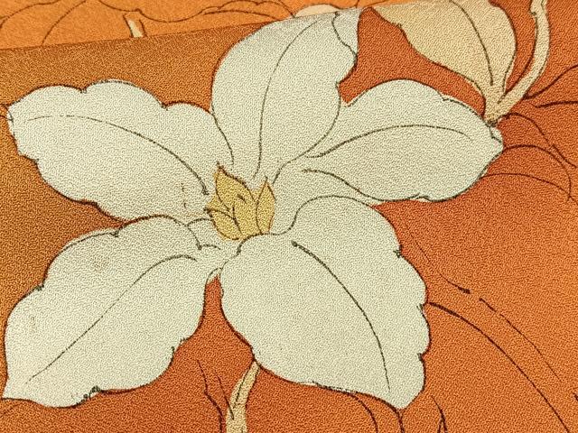 平和屋着物■上質な小紋　枝花文　暈し染め　正絹　逸品　AABE5055oa