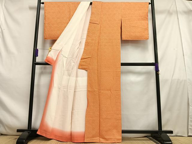 平和屋着物■上質な小紋　総絞り　鹿の子　正絹　逸品　AABE5071oa