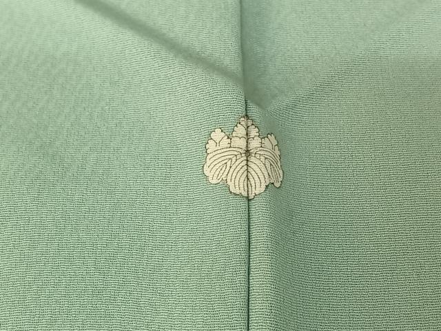 平和屋着物▽無地絵羽訪問着 単衣 風景地紋 瓶覗色 正絹 逸品 AABE5162jh