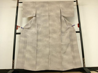 平和屋着物▽上質な小紋 単衣 立波文 鬼しぼ縮緬 正絹 逸品 AABE5163jh