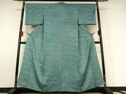 平和屋着物▽上質な小紋 単衣 霞文 暈し染め 正絹 逸品 AABE5173jh