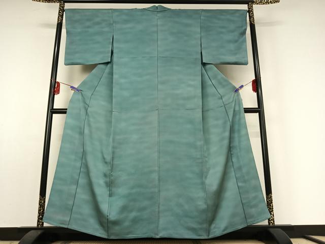 平和屋着物▽上質な小紋 単衣 霞文 暈し染め 正絹 逸品 AABE5173jh