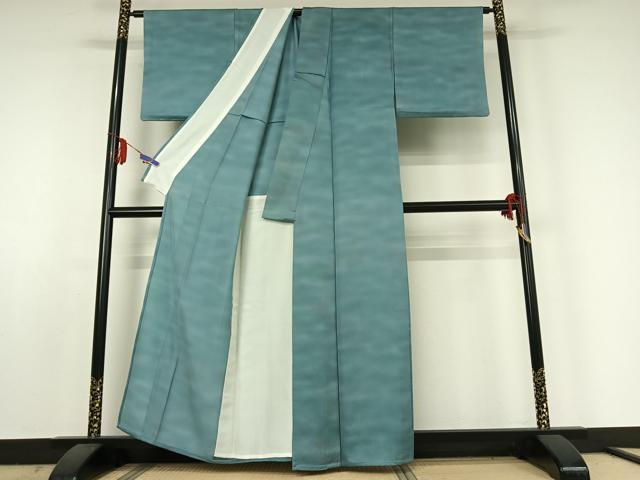 平和屋着物▽上質な小紋 単衣 霞文 暈し染め 正絹 逸品 AABE5173jh