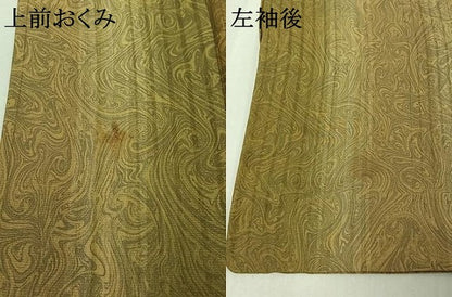平和屋着物▽上質な小紋 単衣 墨流し文様 ロング丈 正絹 逸品 AABE5177jh