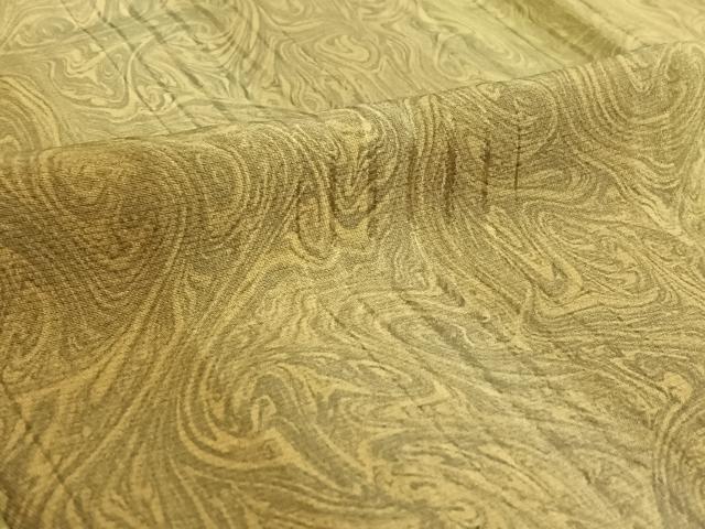 平和屋着物▽上質な小紋 単衣 墨流し文様 ロング丈 正絹 逸品 AABE5177jh