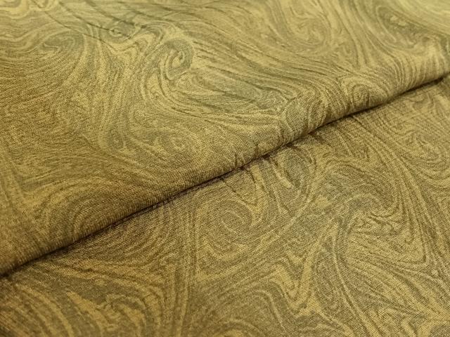 平和屋着物▽上質な小紋 単衣 墨流し文様 ロング丈 正絹 逸品 AABE5177jh