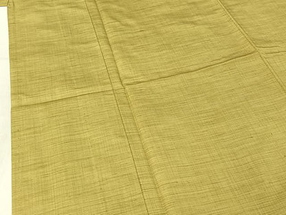 平和屋着物▽上質な紬 単衣 縞 正絹 逸品 AABE5180jh