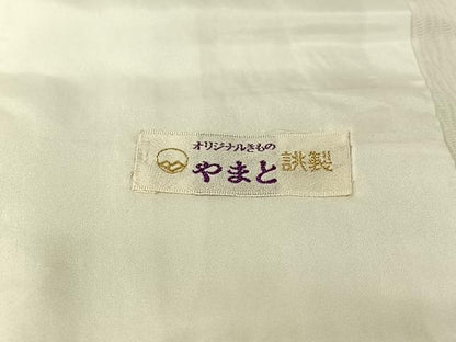 平和屋着物▽訪問着　単衣　手描き　草花文　やまと誂製　正絹　逸品　AABE5188jh