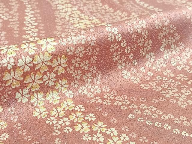 平和屋着物▽上質な小紋 単衣 舞花文 正絹 逸品 AABE5190jh