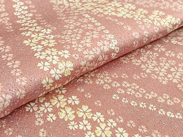 平和屋着物▽上質な小紋 単衣 舞花文 正絹 逸品 AABE5190jh
