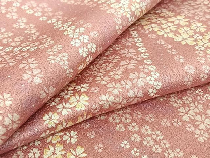 平和屋着物▽上質な小紋 単衣 舞花文 正絹 逸品 AABE5190jh