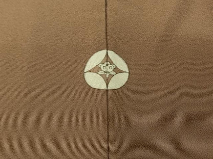 平和屋着物▽上質な色無地 単衣 空五倍子色 正絹 逸品 AABE5197jh