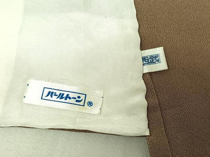 平和屋着物▽上質な色無地 単衣 空五倍子色 正絹 逸品 AABE5197jh