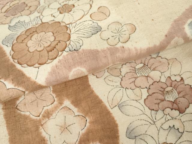 平和屋着物●訪問着　紬地　絞り　辻が花　正絹　逸品　AABE5202cs