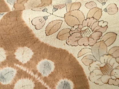 平和屋着物●訪問着　紬地　絞り　辻が花　正絹　逸品　AABE5202cs